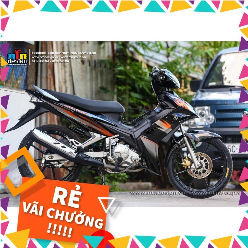 Tem Rời Exciter 2009 Mẫu Cam Bạc Đen Chữ Spark