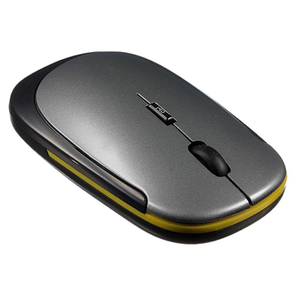 Slim Wireless Optical Mouse  Mice 1000DPI Adjustable Computer Grey