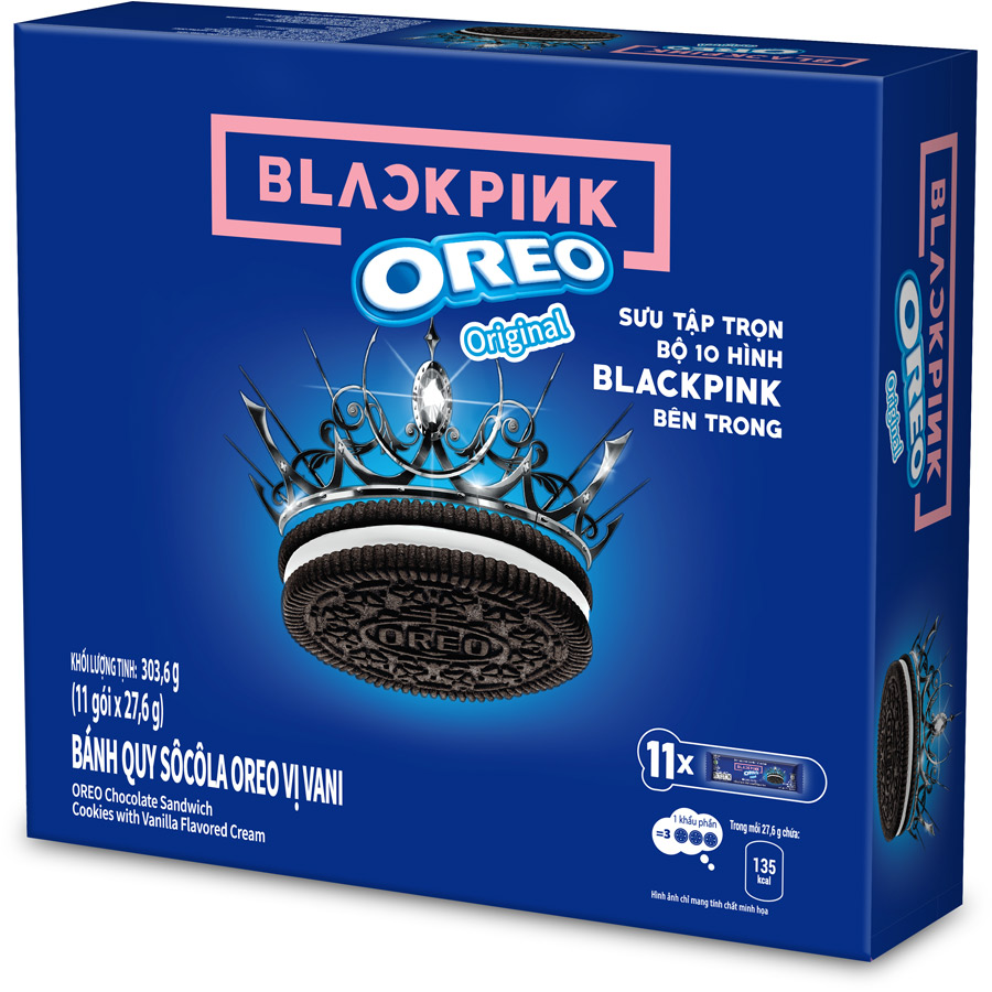 [Limited Edition] Combo 2 hộp bánh OREO BLACKPINK vị Vani 2 x 303.6g  (Tặng kèm 2 thẻ hình BLACKPINK)