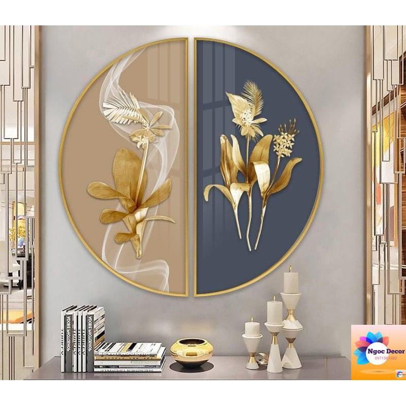 Tranh trang gương, tranh bán nguyệt trang trí treo tường