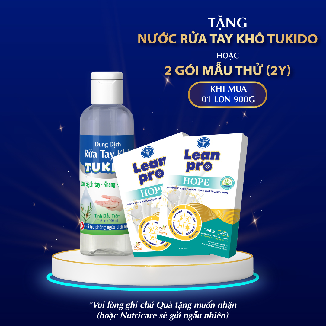 01 lon sữa Leanpro Hope 900g - Sữa dành cho người bệnh ung thư, suy mòn