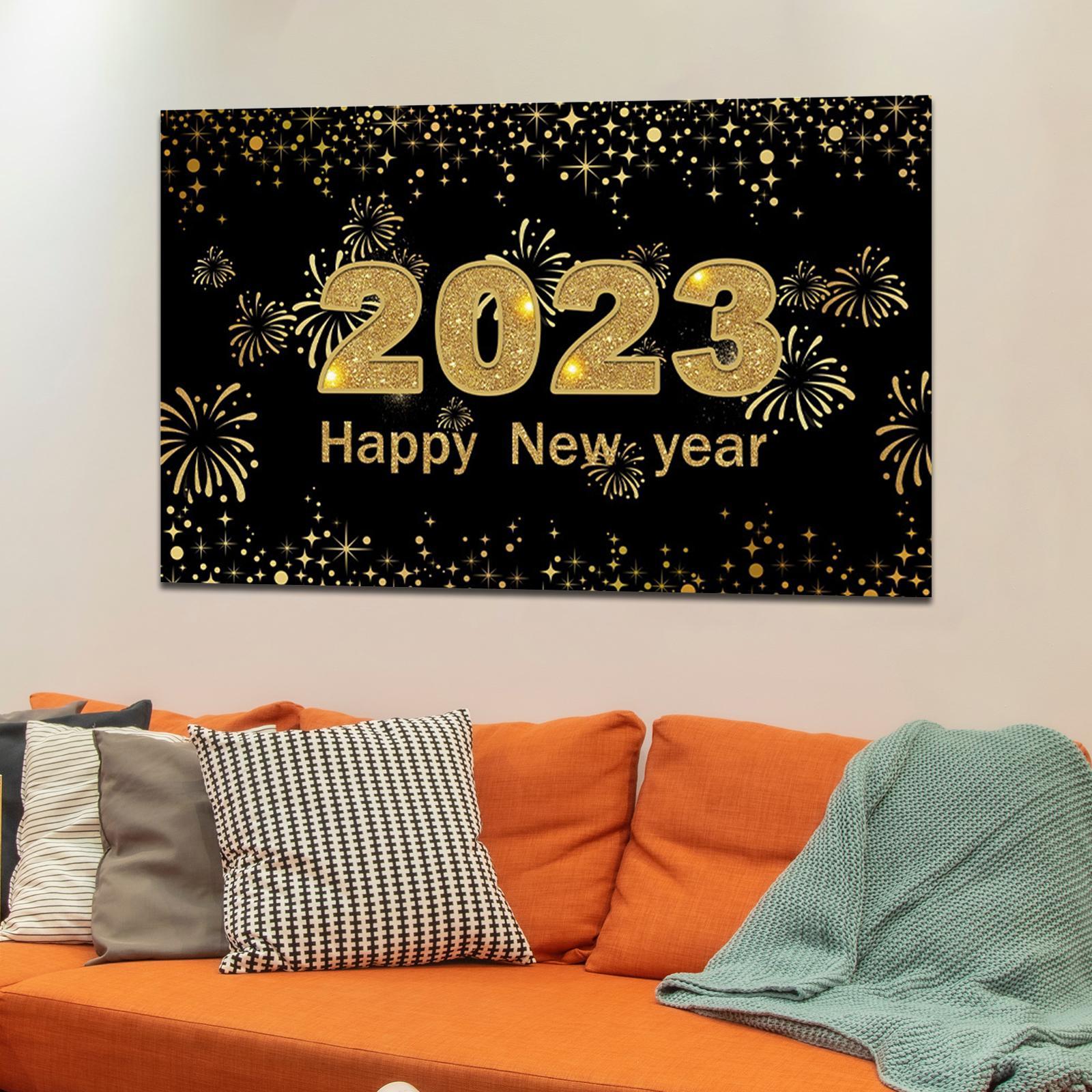 Poster Backdrop Xmas Parties Office Happy New Year  2023