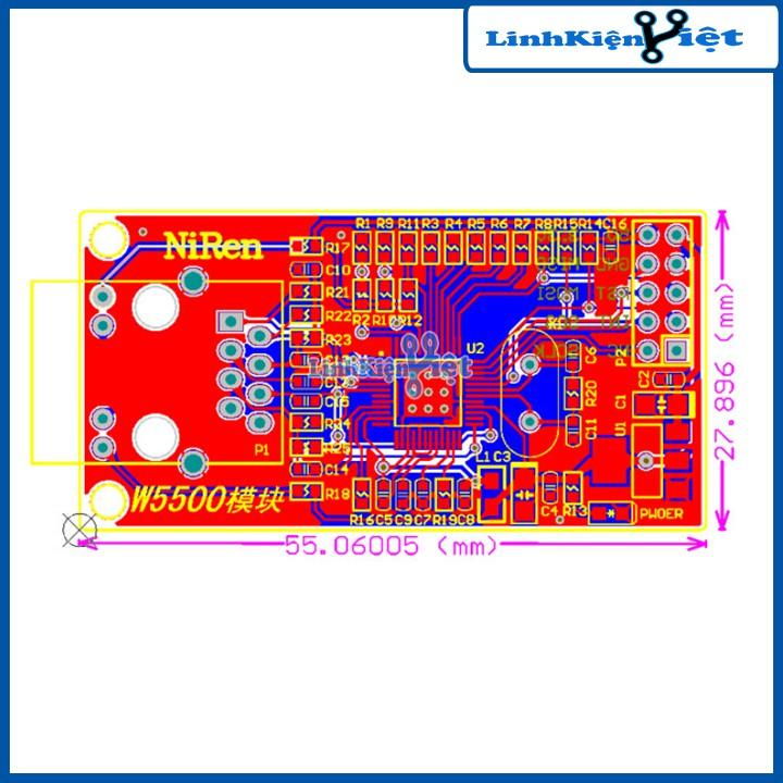 Module Mạch Ethernet W5500 TCP/IP Stack51/STM32 /SPI Wiznet