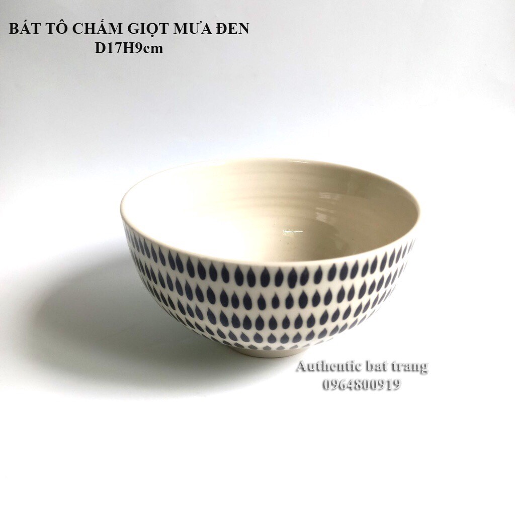 Bát tô dùng ăn phở, úp mì Kích thước D17h9cm Chất liệu gốm sứ cao cấp – xưởng gốm sứ authentic bat trang