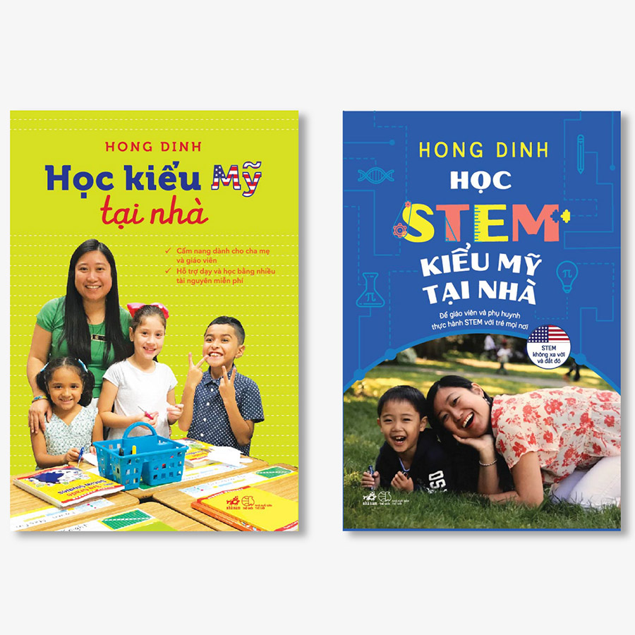 Combo 2 Cuốn "Hong Dinh": Học Kiểu Mỹ Tại Nhà + Học Stem Kiểu Mỹ Tại Nhà