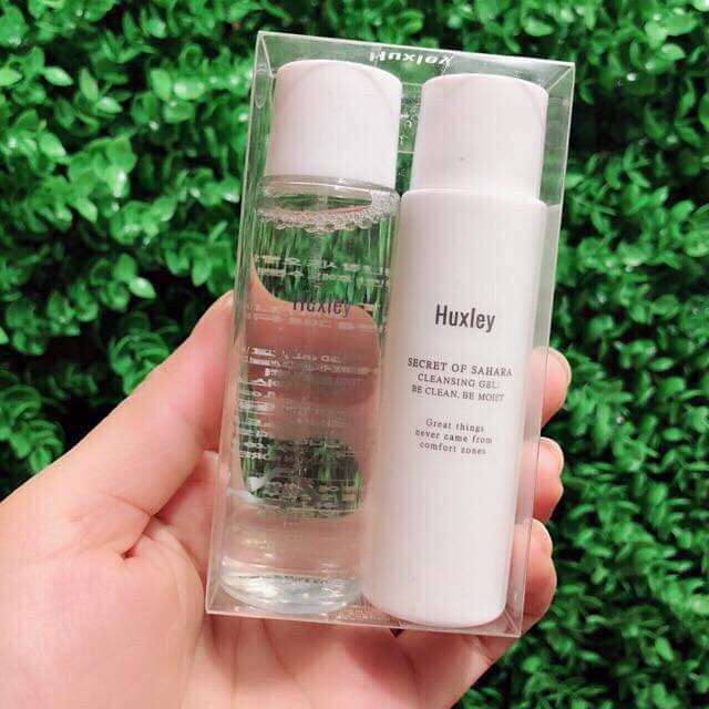 Bộ 2 Sản phẩm làm sạch da Huxley Cleansing Deluxe Complete 30ml x2 (Cleansing Water 30ml + Cleansing Gel 30ml)