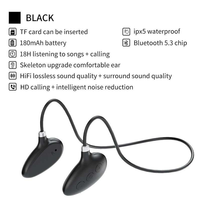 Giá tốt nhất Tai nghe Bluetooth dẫn khí mới của Amazon thể thao thẻ cắm không dây treo cổ không tai nghe Bluetooth trong tai