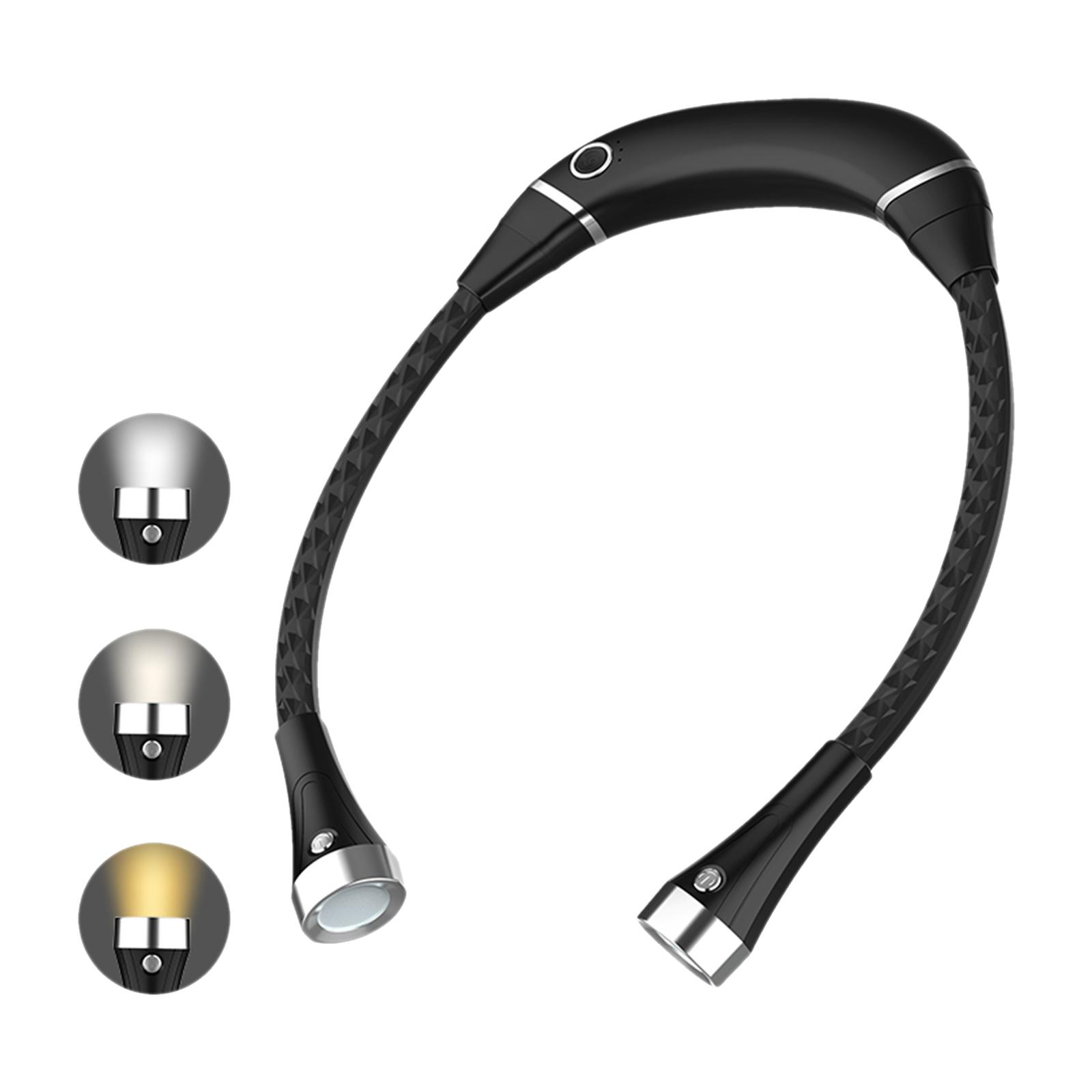 Đèn Led Đeo Cổ Linh Hoạt Có Thể Gập Lại Sạc Usb 3 Chế Độ Ánh Sáng Tiện Dụng