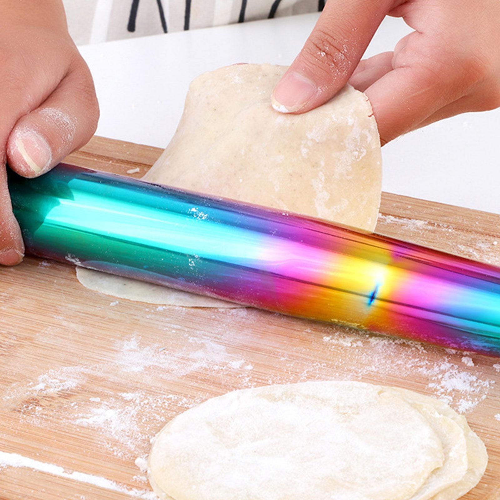 Stainless Steel Rolling Pin Non Stick Baking Tools for Dumpling Making Pastry Pasta