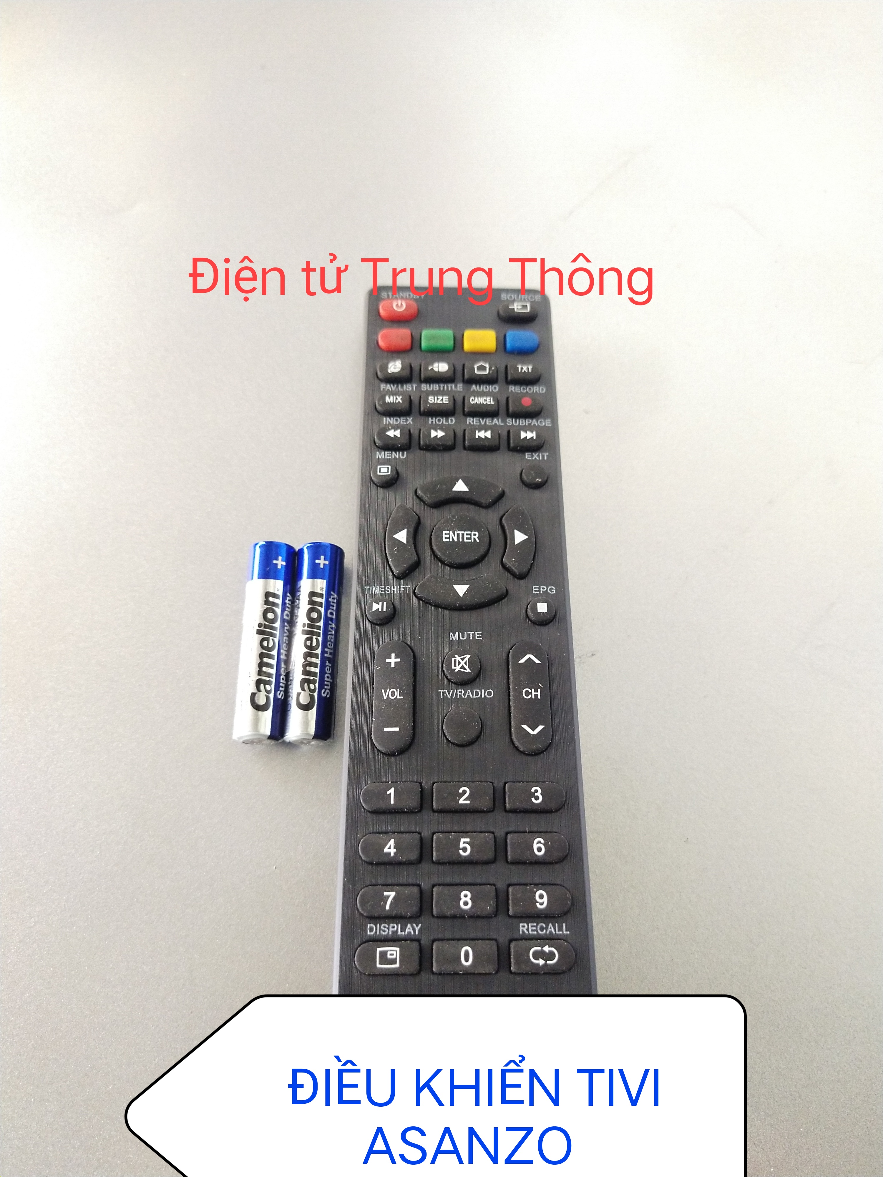 REMOTE ĐIỀU KHIỂN DÙNG CHO TIVI ASANZO (KÈM PIN).