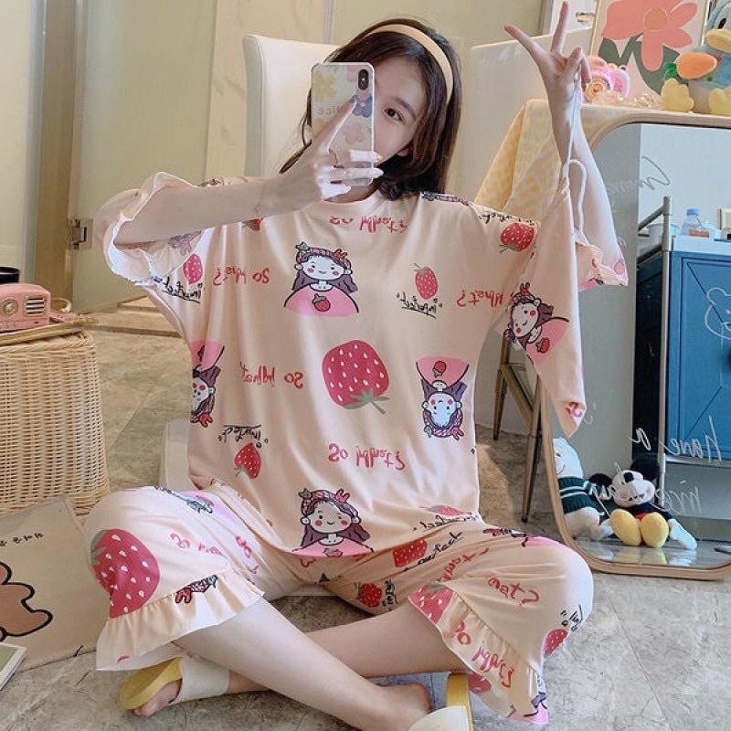 Đồ Bộ nữ lửng mặc nhà , nhiều hình đa dạng chất liệu thun sữa mềm mịn - thấm hút mồ hôi