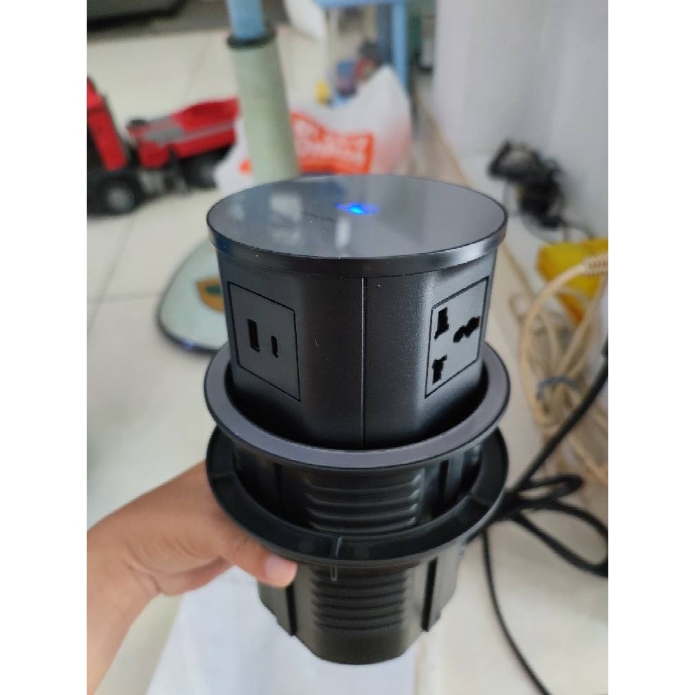 Ổ cắm điện sạc không dây âm bàn 15W - USB-A/C