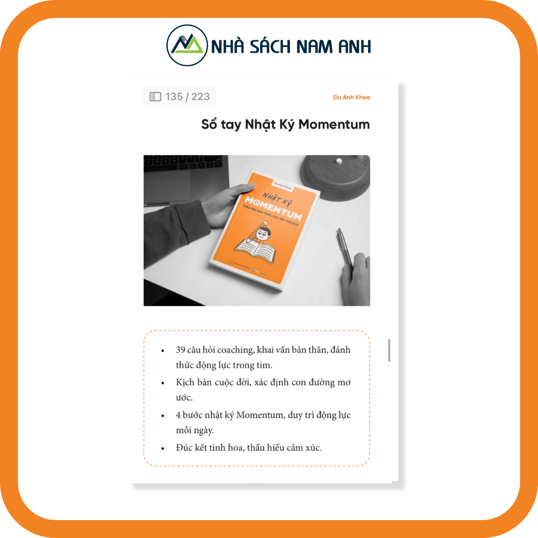 Sổ tay Nhật Ký Momentum - Tác giả Dư Anh Khoa