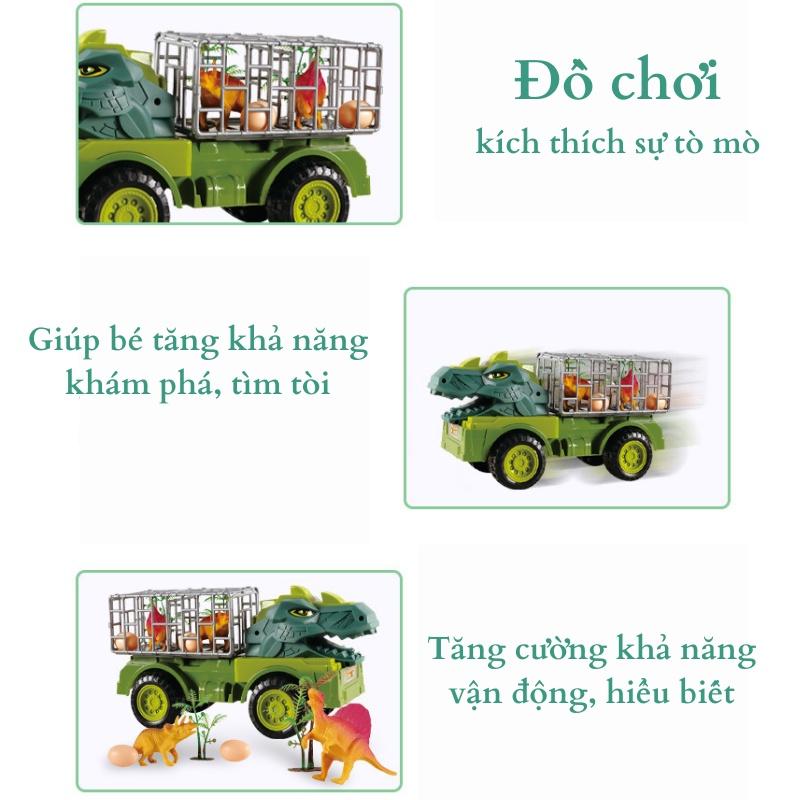 Đồ Chơi Xe Khủng Long Chở Thú , Mô Hình Xe Ô Tô Cho Bé Size To