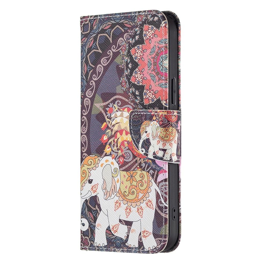 Ốp lưng da nắp gập in hình cho điện thoại Apple IPhone 13 Pro Max 13 Mini