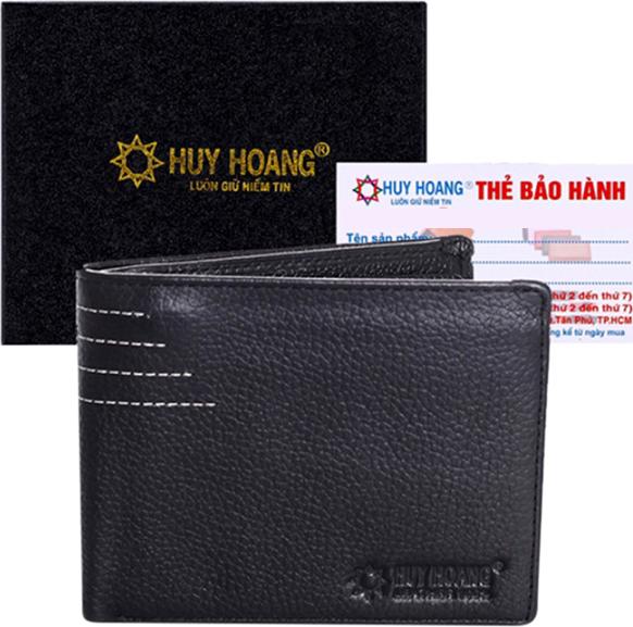 Ví Nam Viền Chỉ Huy Hoàng HT2129 - Đen