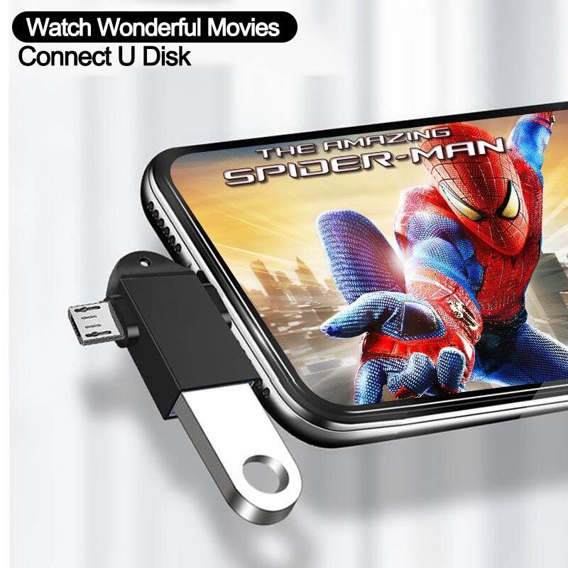 OTG Type C Micro Android USB 3.0 Đa Năng 2 in 1, Kết Nối Thiết Bị Ngoại Vi Với Ổ USB Điện Thoại Android Bàn Phím Chuột Tay Cầm Game, cáp chuyển đổi otg type c, otg type c usb, otg android micro usb, usb otg type c micro usb