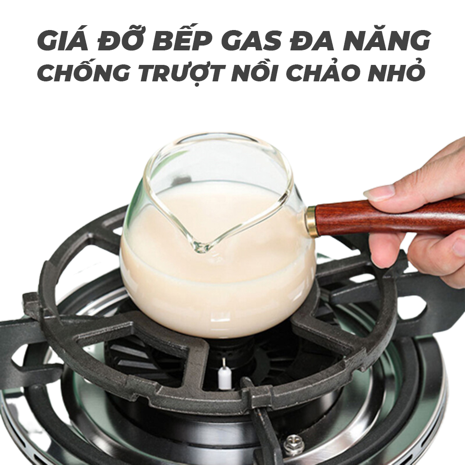 Giá Đỡ Bếp Gas Đa Năng Chống Xê Dịch Trơn Trượt Nồi Chảo Nhỏ