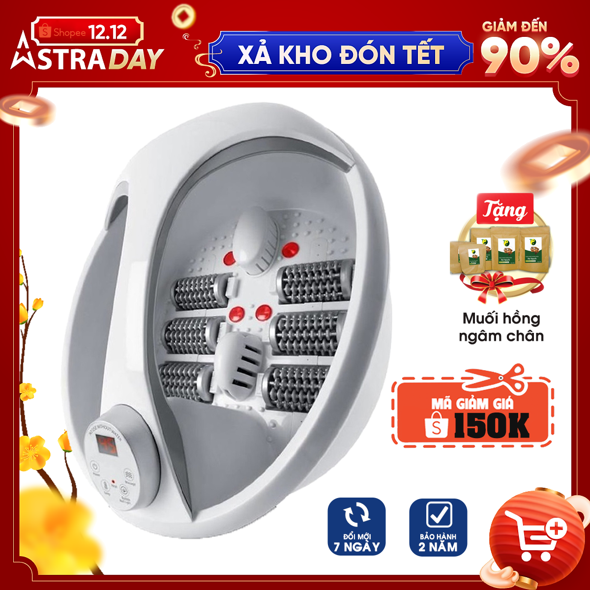 [Hàng Chính Hãng - BH 2 Năm]Bồn máy chậu ngâm chân massage cao cấp con lăn tự động Homedics FB-650, SereneLife SL12, SL17