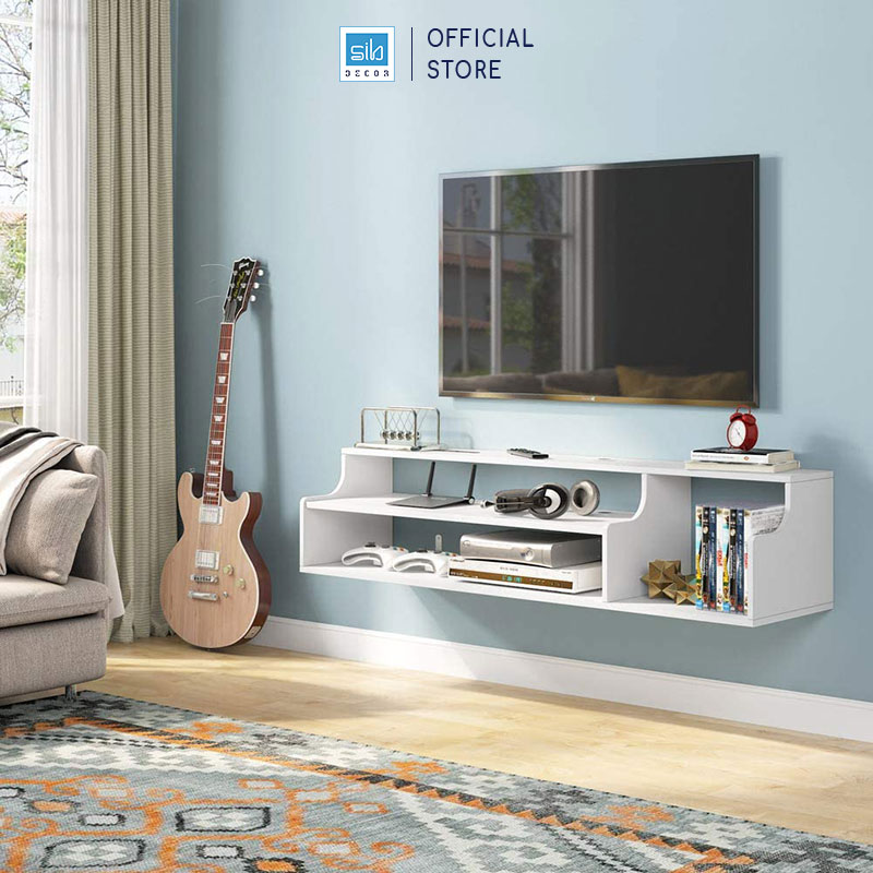 Kệ Gỗ Trang Trí Tivi Treo Tường 3 Tầng SIB Decor Với Thiết Kế Nhỏ Gọn, Đa Năng, Thích Hợp Cho Phòng Khách, Phòng Ngủ