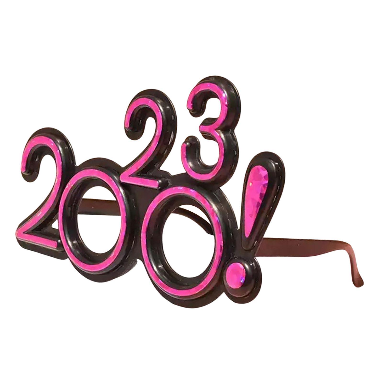 7Pcs New Year Photo Glasses 2023 Funny Glasses Photo Prop for Celebration