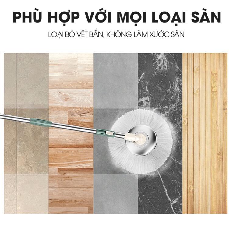 HOẢ TỐC - Bộ chổi lau nhà thời thượng xoay 360 độ SAMONO SCM003 Lau sạch mặt sàn nhà - 2 ngăn chứa- Hàng Chính Hãng