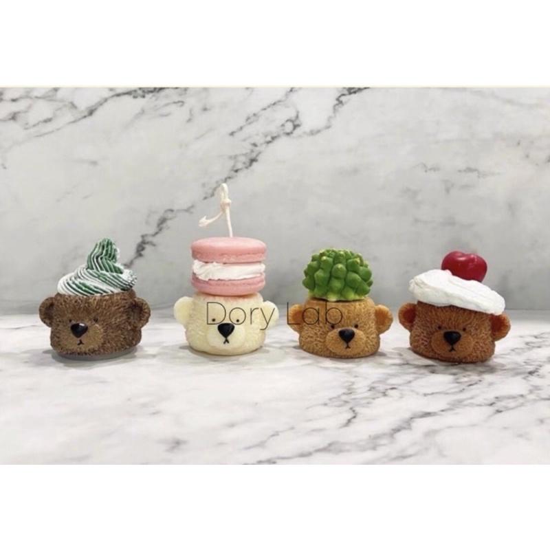 Nến Thơm Đầu Chú Gấu Mix Topping Nhiều Mẫu, Phụ Kiện Decor - Dory Lab