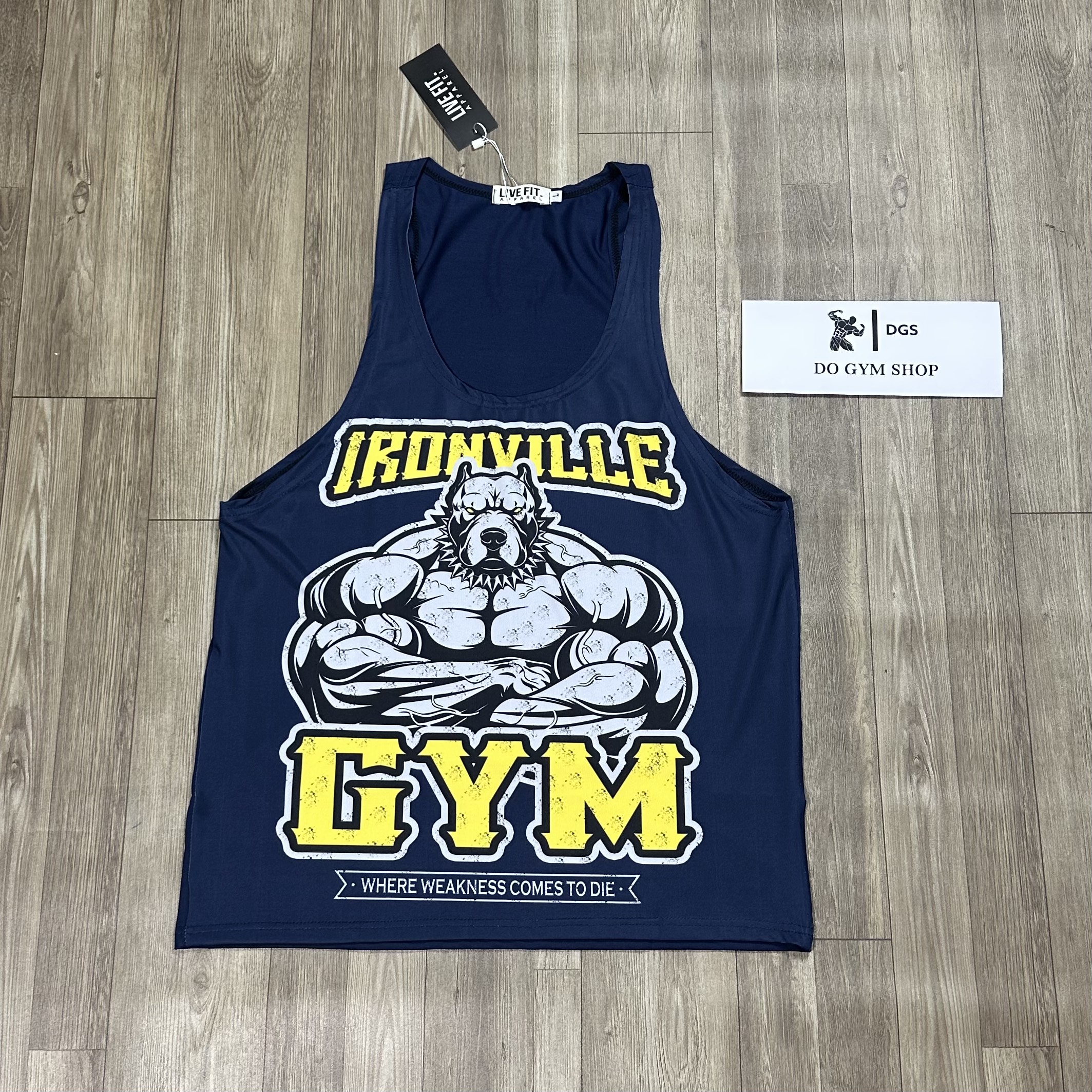 Hình ảnh Áo ba lỗ tập gym nam DOGYMSHOP form body, thun lạnh 4 chiều thoáng mát ABBL3