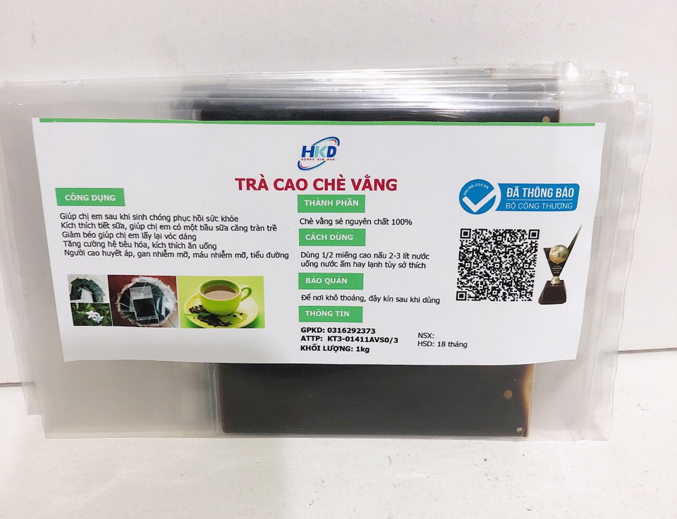 Trà cao chè vằng sẻ lá nhỏ - Loại cao cấp giảm cân lợi sữa - 1kg được 50 miếng