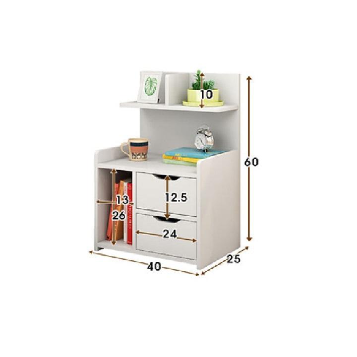 Tủ đầu giường mini bằng gỗ, kệ đầu giường 40x60x25cm {Hàng cao cấp}