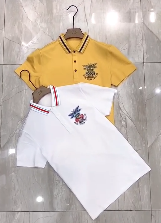 Áo thun nam có cổ hoạ tiết thêu logo AT6602, Mềm mượt vải chống thấm mồ hôi rất sang trọng,thấm hút mồ hôi, không xù