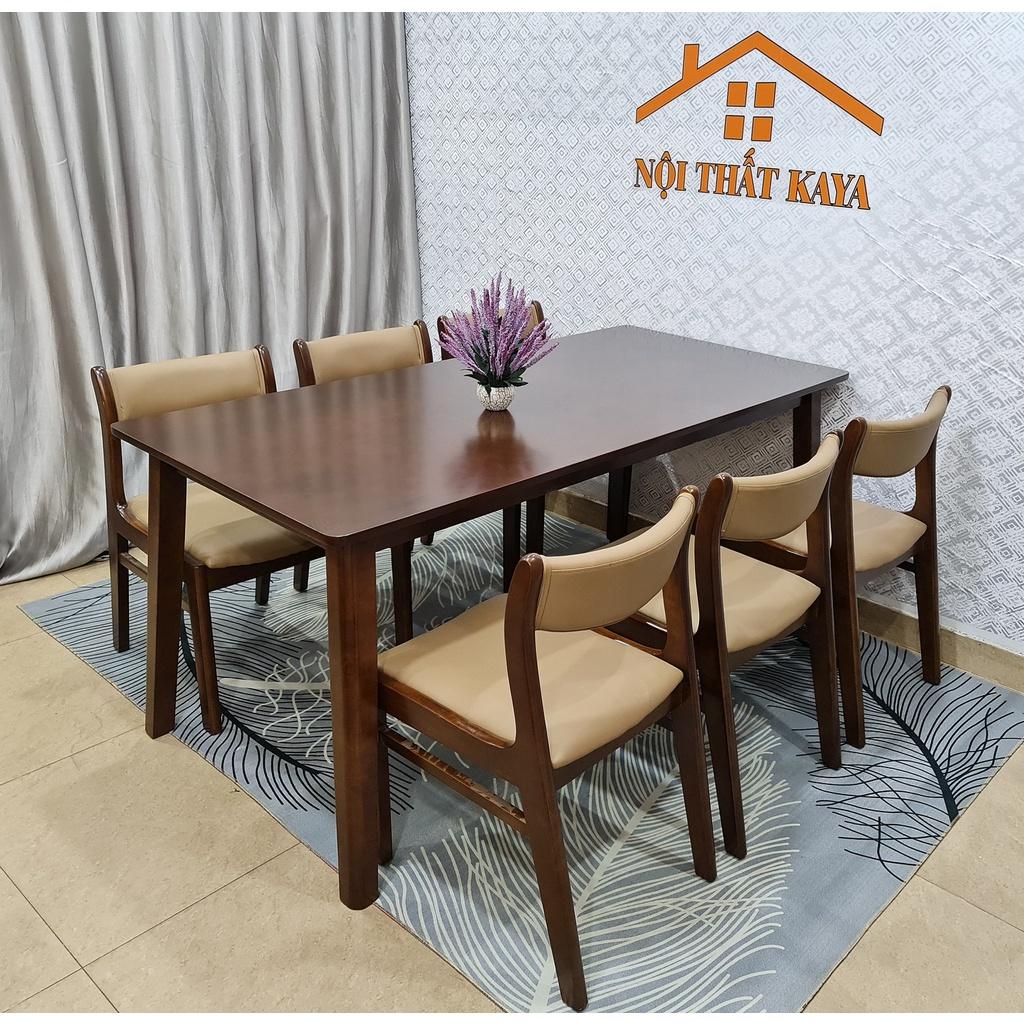 Bộ bàn 6 ghế Benla 1m6 Mặt bàn: chất liệu HDF lõi xanh chống ẩm chống trầy nhập khẩu Malaysia