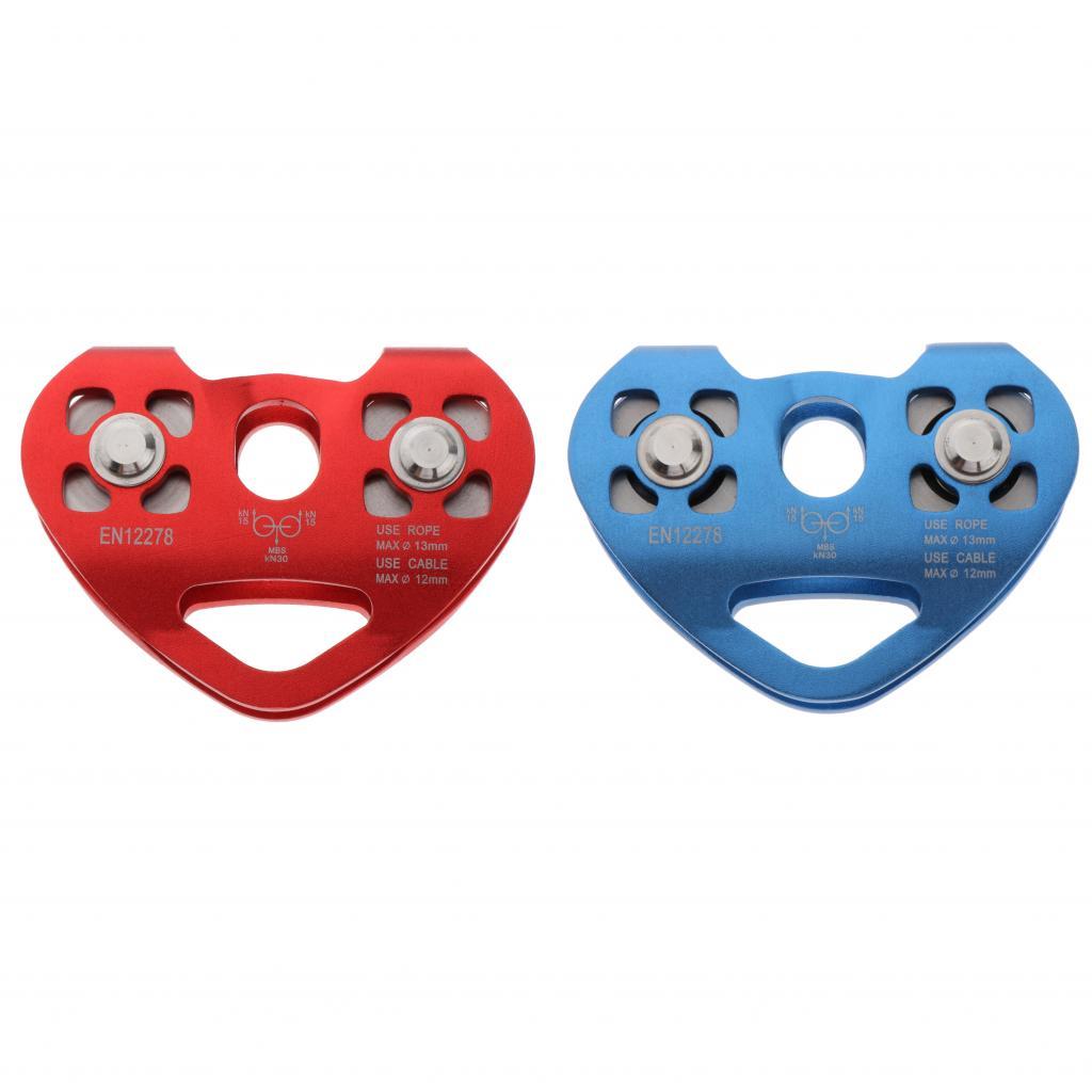 Tandem  Dual Pulley 30KN Climbing Mountaineering Buckle Carabiner Hook