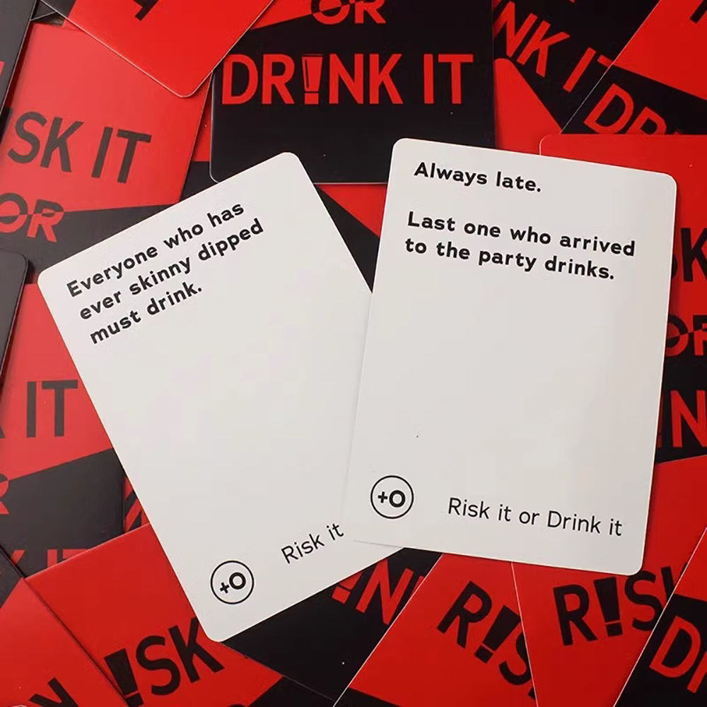 Bộ bài Drinking Game tiếng Anh Risk It Or Drink It Fun Party Game for College