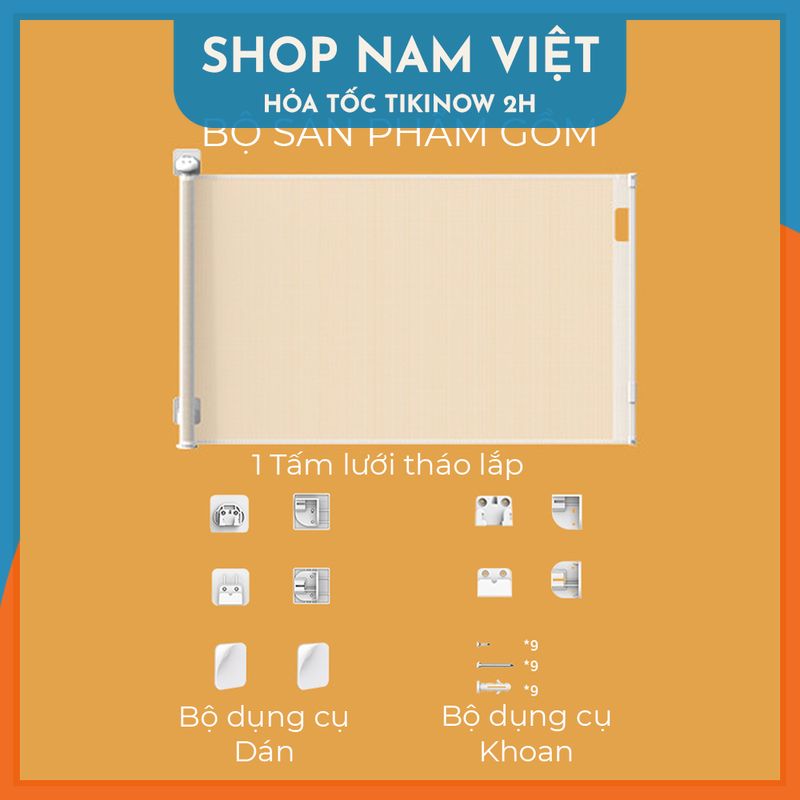 Lưới Chắn Cửa, Chắn Cầu Thang An Toàn Cho Trẻ Em và Thú Cưng