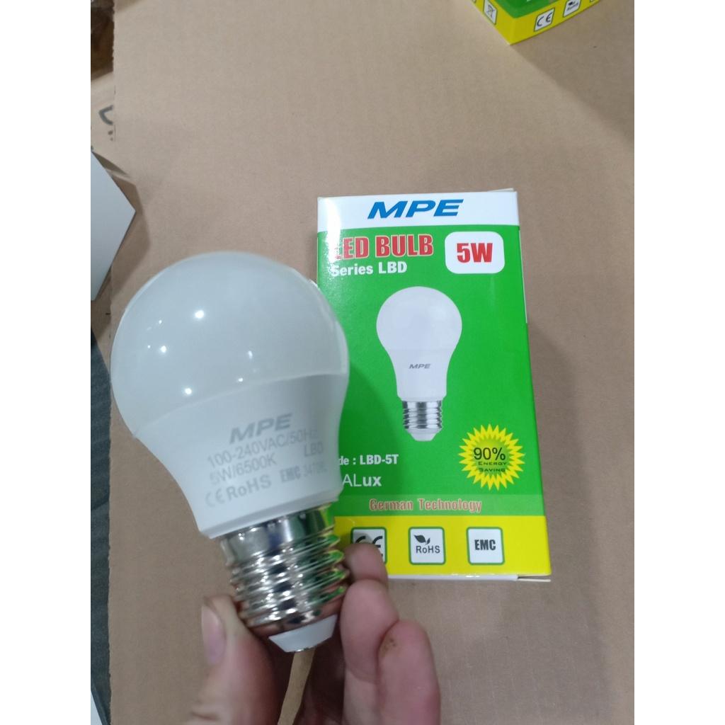 Bóng đèn LED tròn Bulb 5w - Thương Hiệu MPE