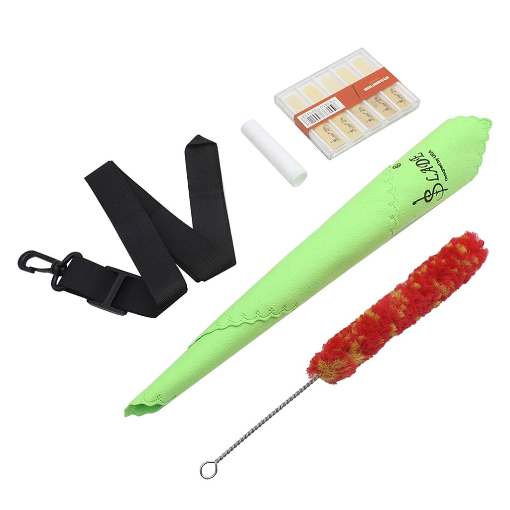 Sunnimix 5 Trong 1 Clarinet Phụ Kiện Bộ Lau Sậy Tai + Nút Chai Dầu Mỡ Vệ Sinh + Tặng Bàn Chải