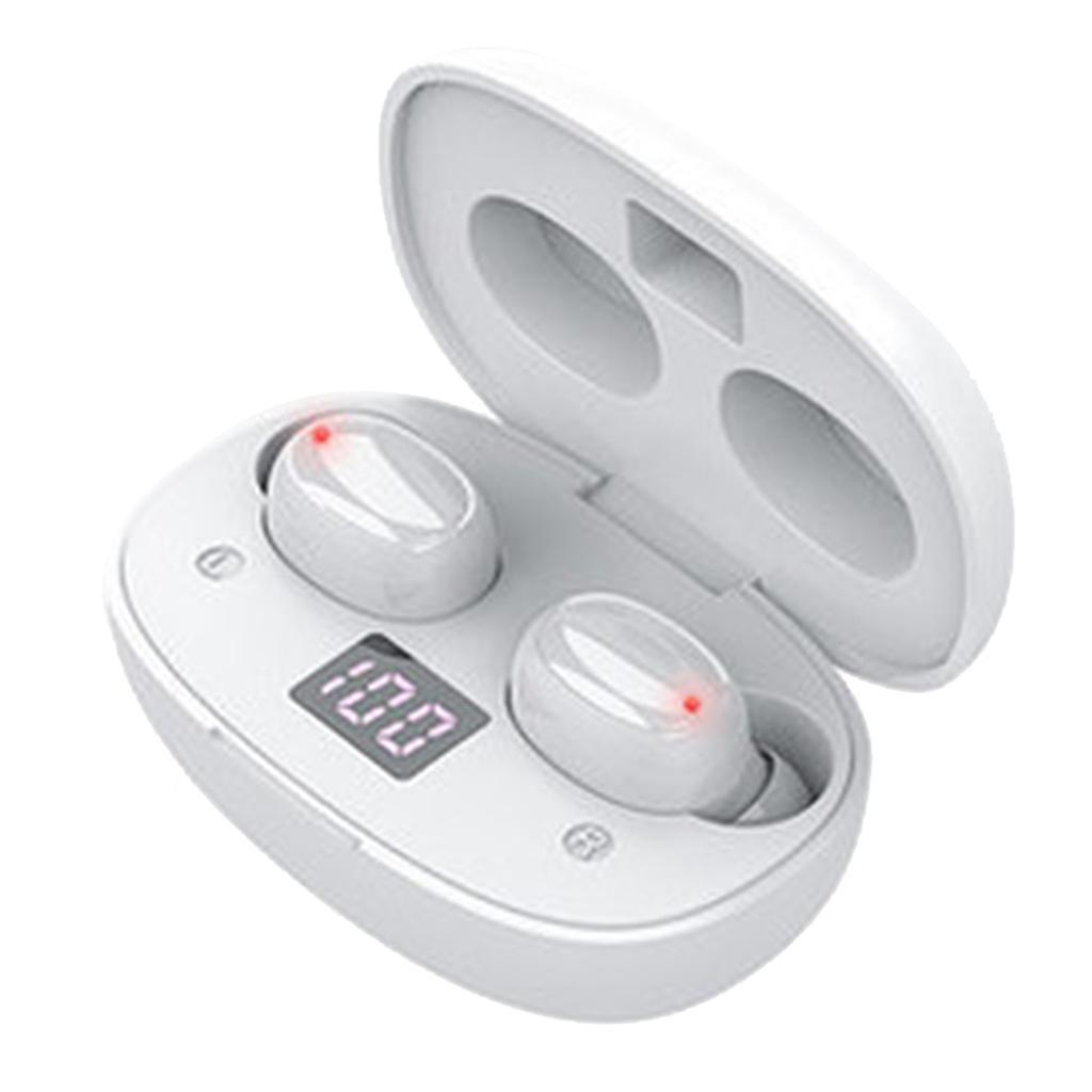 Waterproof Bluetooth 5.0 Headset Wireless Earphones Stereo Earbuds White
