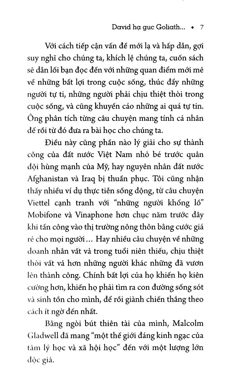 Sách - David Và Goliath - Cuộc Đối Đầu Kinh Điển Và Nghệ Thuật Chiến Thắng Những Gã Khổng Lồ (Tái Bản 2024)