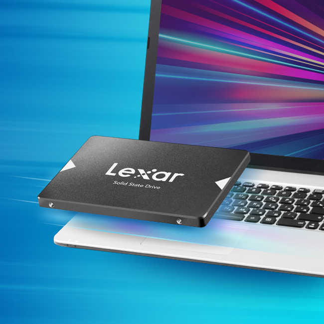 Ổ cứng SSD 128GB/ 256GB/ 512GB Lexar NS100 2.5” SATA III (6Gb/s), tốc độ đọc lên đến 520Mb/s - Hàng chính hãng BH 3 năm