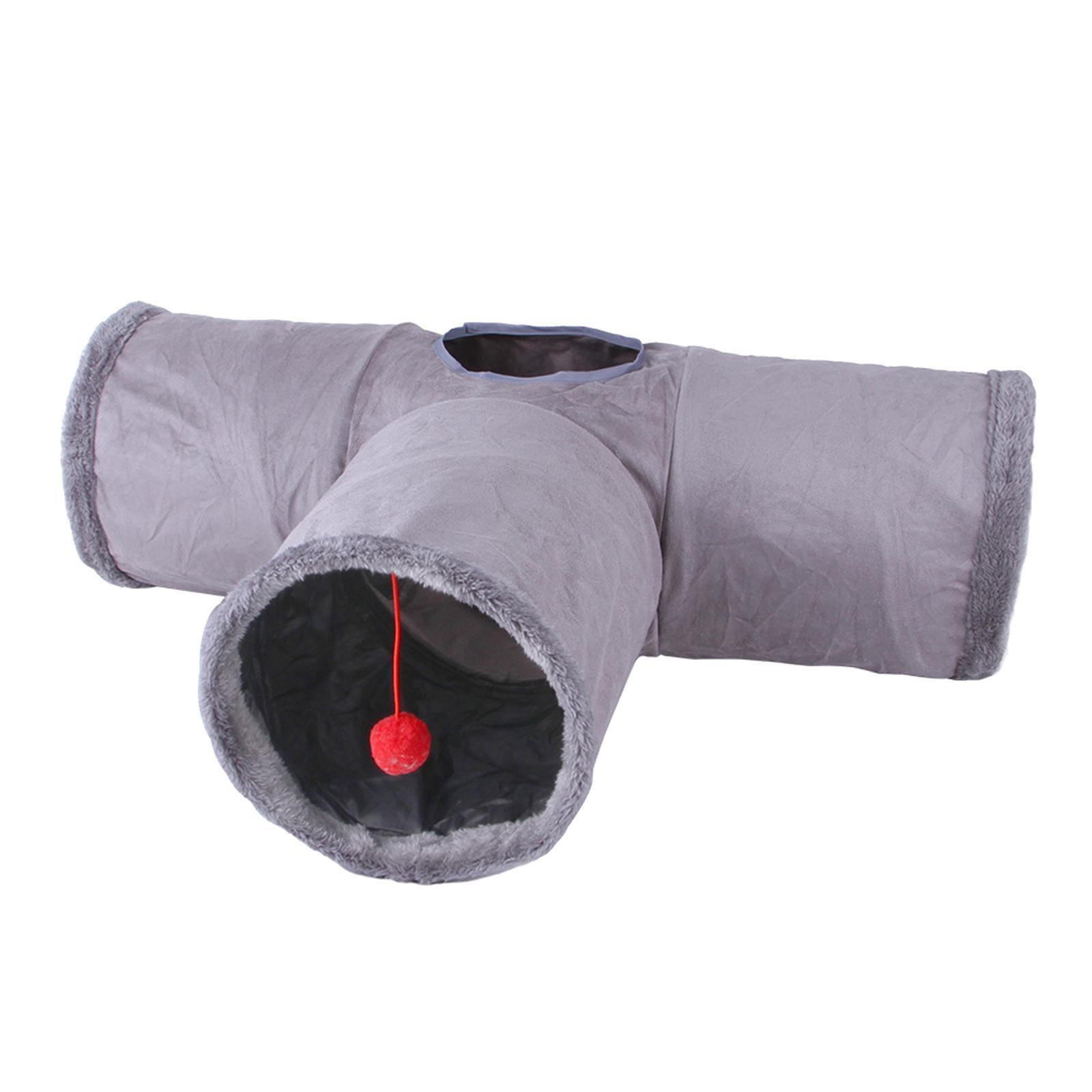 Cat Tunnel Tube for Indoor Cats, Cat Toys 3 Way Collapsible, Kitty Tunnel Cat Pet Toys Peek Hole Toy for Puppy, Kitten, Rabbit