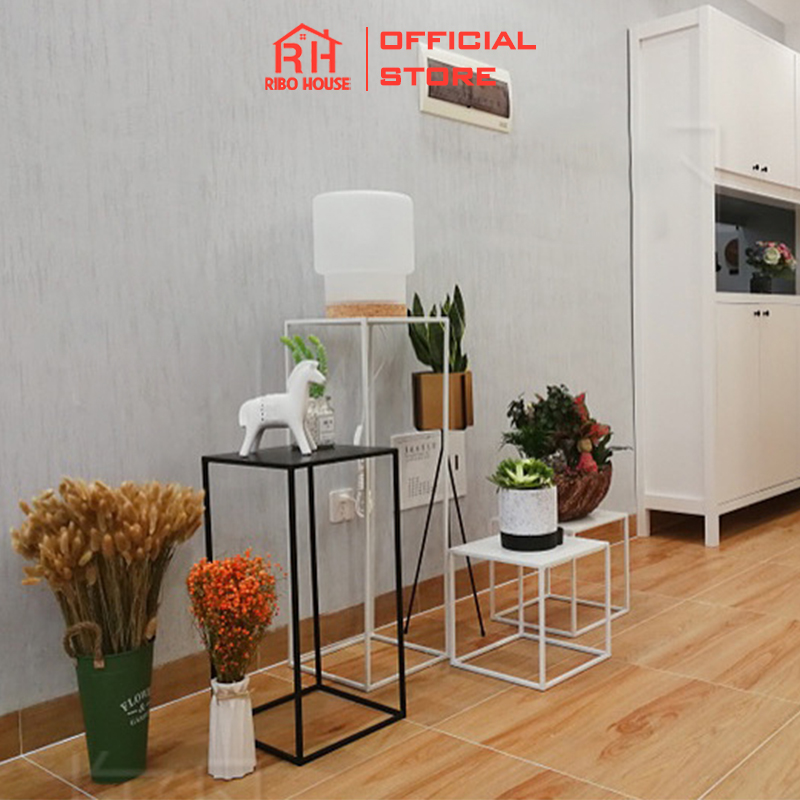 Combo 2 Bàn trang trí RIBO HOUSE bàn khung kim loại sơn tĩnh điện trang trí phòng khách - phòng ngủ phong cách Châu Âu RIBO157