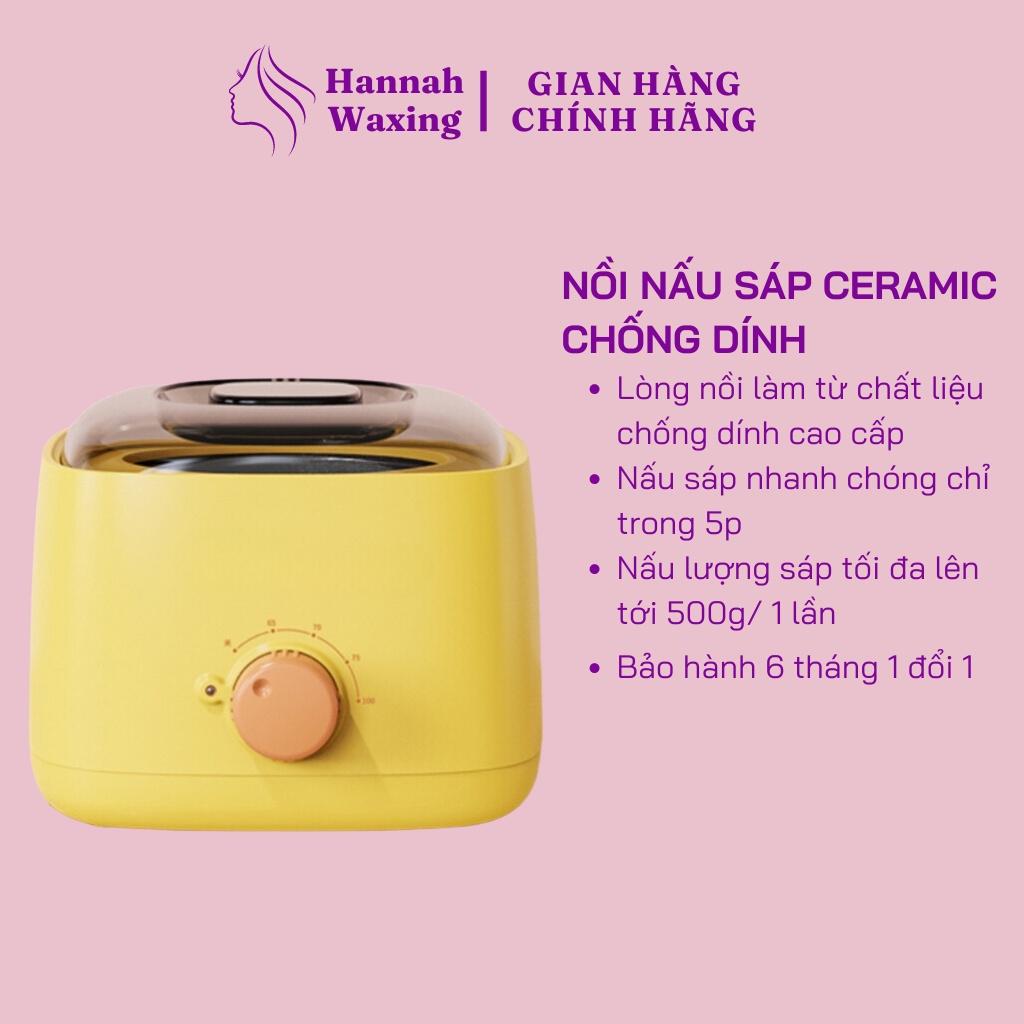 Nồi Nấu Sáp Chống Dính HANNAH WAXING Siêu Chống Dính Model Mới Tặng Kèm Que 1022
