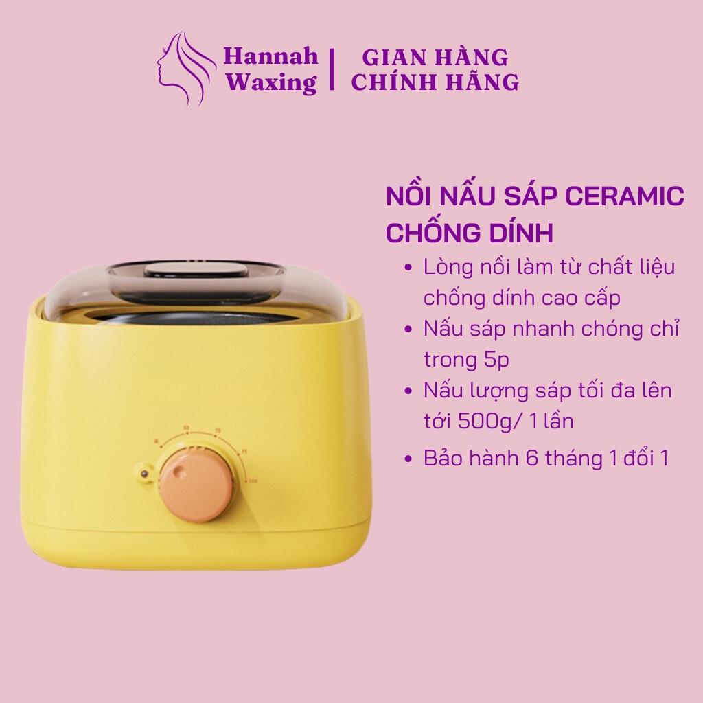 [CHE TÊN] Nồi Nấu Sáp Chống Dính HANNAH WAXING Siêu Chống Dính Model Mới Tặng Kèm Que 1022