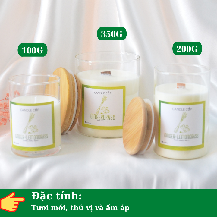 Nến Thơm thư giãn Candle Cup - Mùi GINGERGRASS