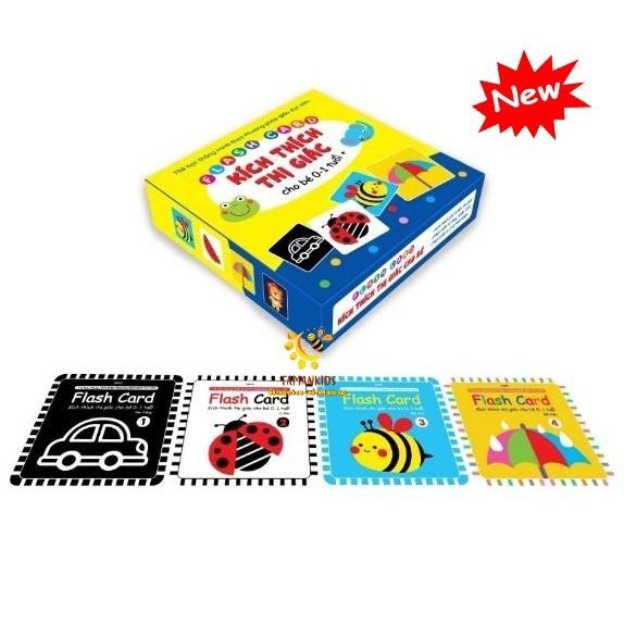 Bộ Thẻ Flash Card Kích Thích Thị Giác Cho Bé 0-1 Tuổi +