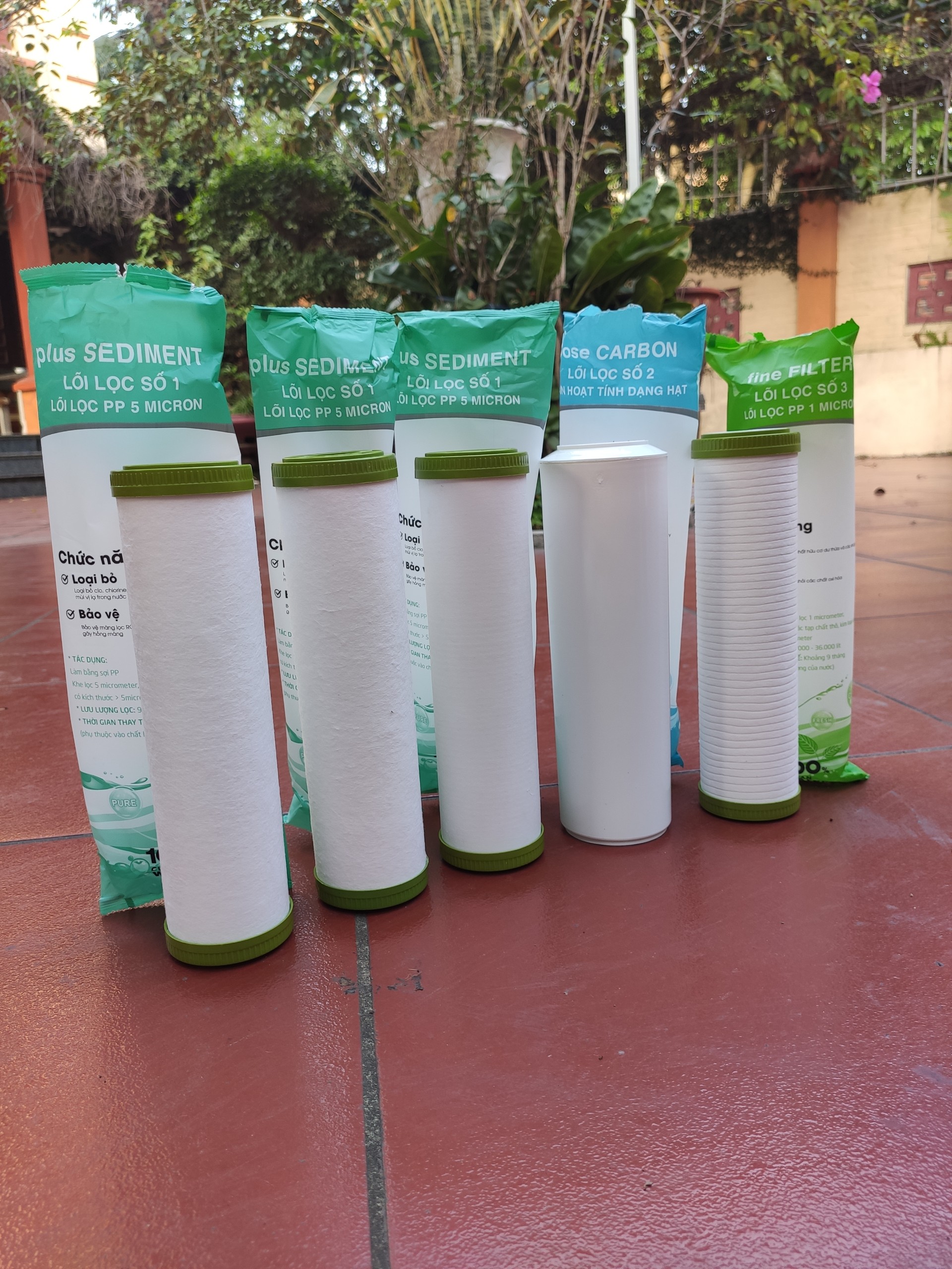 Bộ 5 lõi lọc nước số 1,2,3 LÕI LỌC THÔ dùng cho máy lọc nước R.O kangaroo aqua sanaky