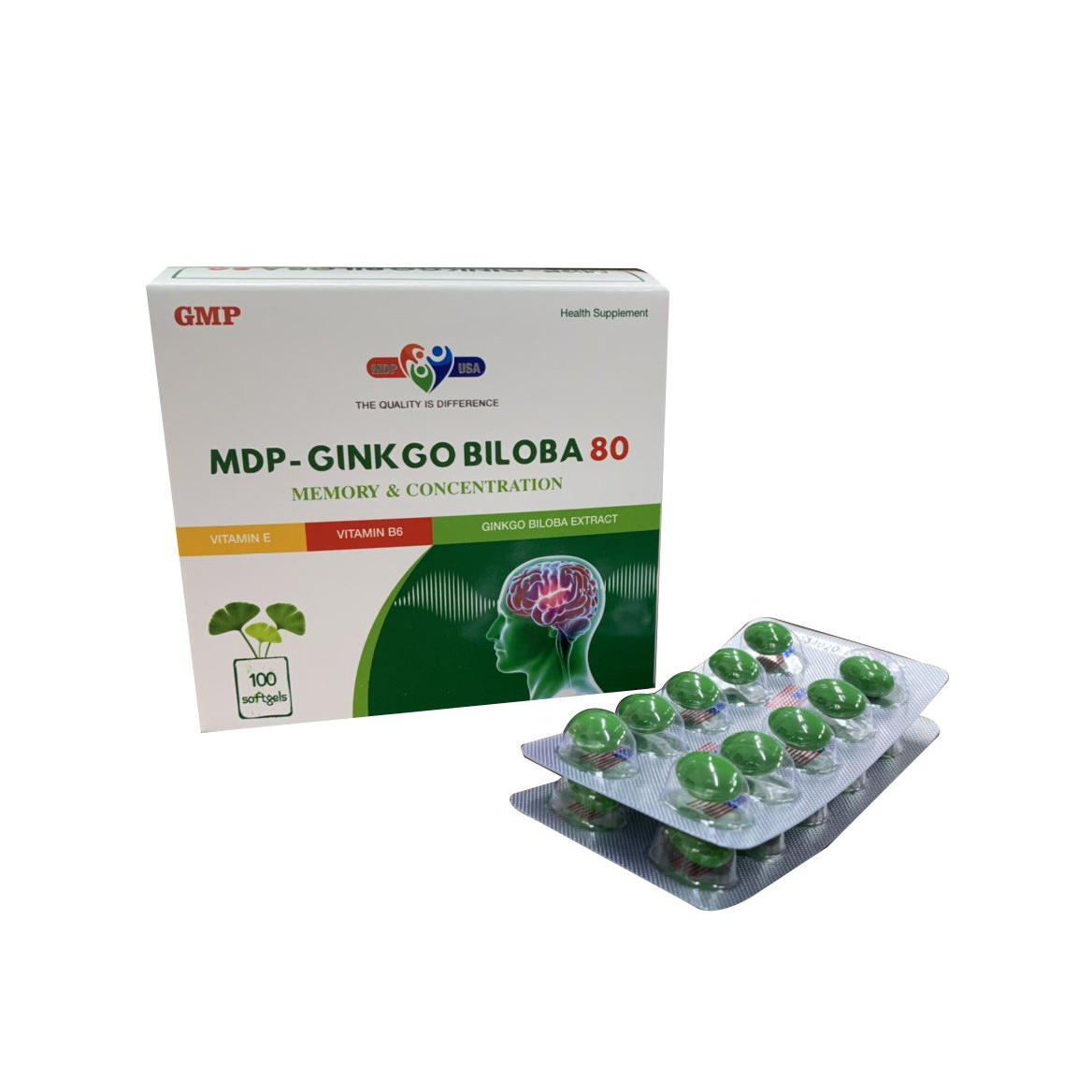 MDP-GINKGO BILOBA 80 Giúp Tăng tuần hoàn máu não