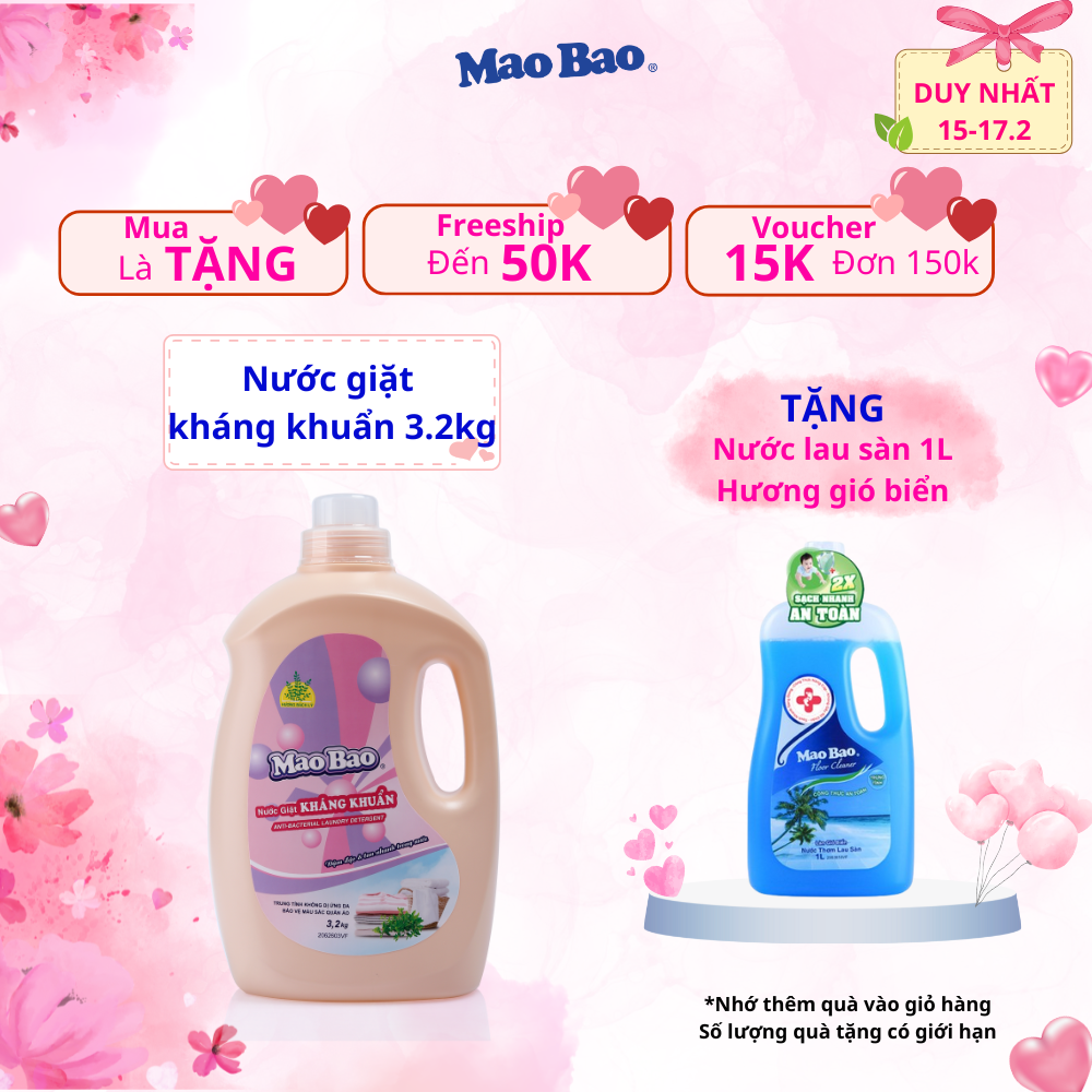 Nước Giặt Kháng Khuẩn Mao Bao 3200g
