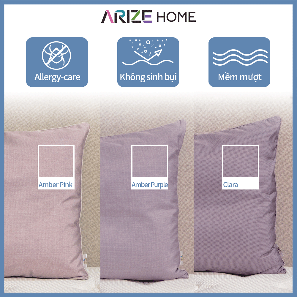 Vỏ Gối ARIZE Vải Microfiber Nhiều Màu 50x70cm (01 Cái)
